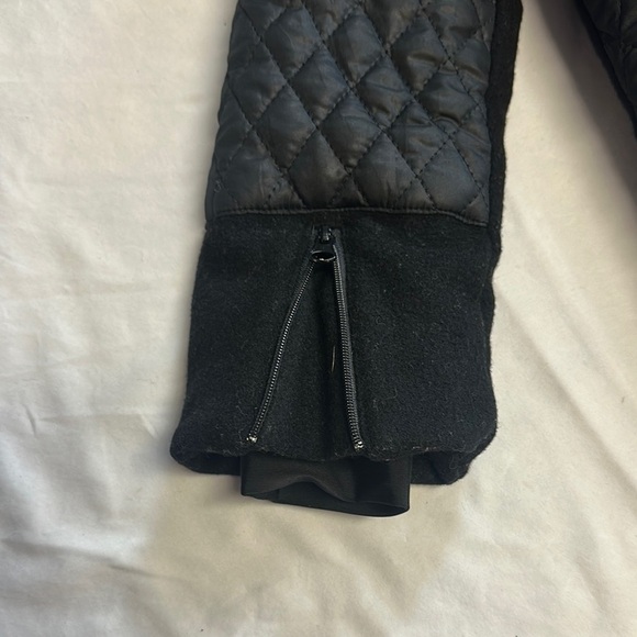 Deux Par Deux - Black and Pink Quilted Puffer Jacket with Hood - Picture 6 of 8